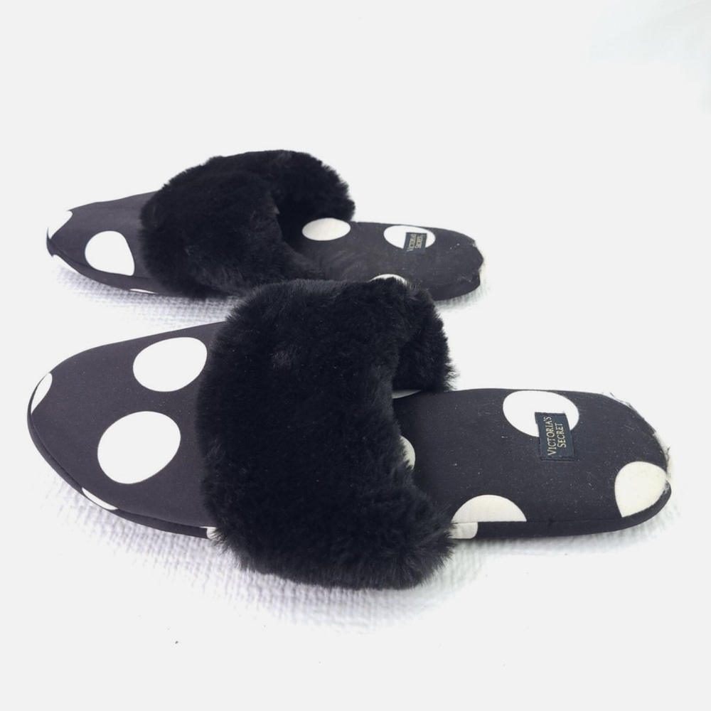 Victoria's Secret polkadot satin slip on house sleepers